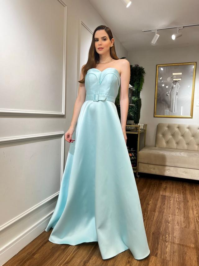 Vestido Tifanny de zibeline tomara que caia