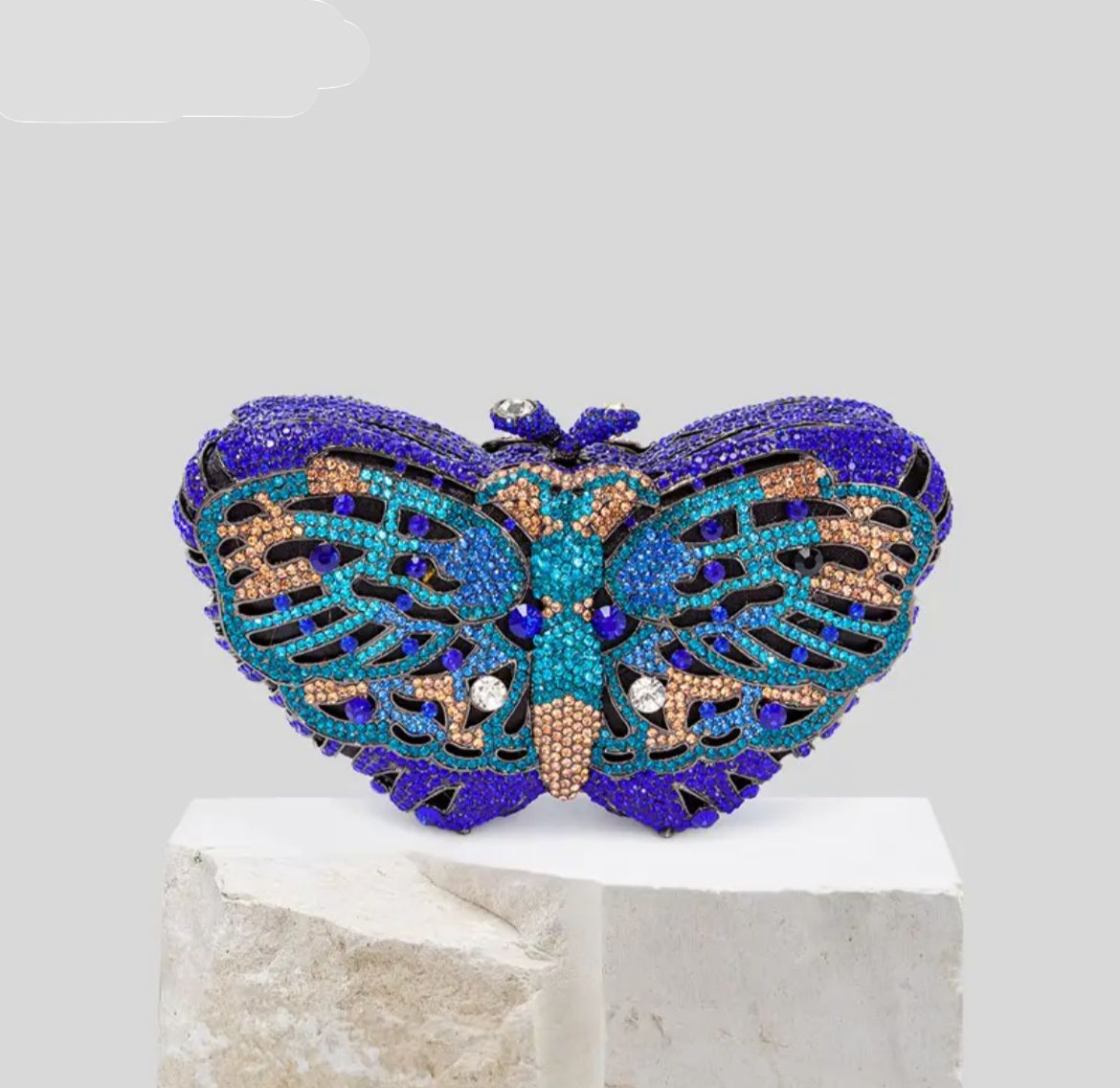 Clutch Romântica borboleta azul