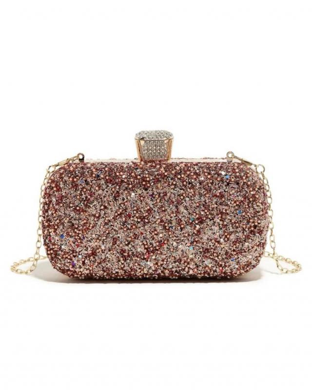 Clutch gold retangular