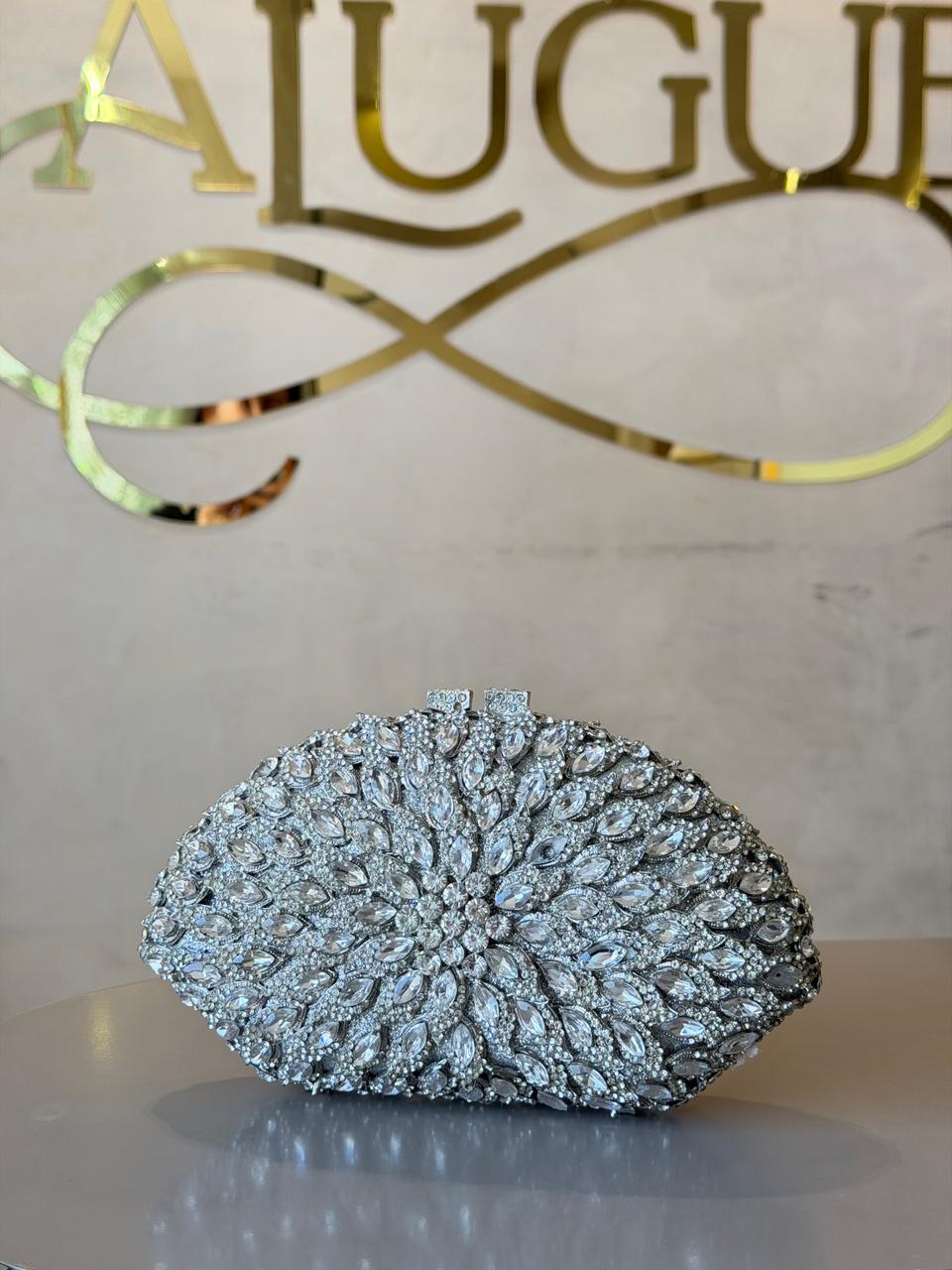 Clutch Prata clássica Thalita