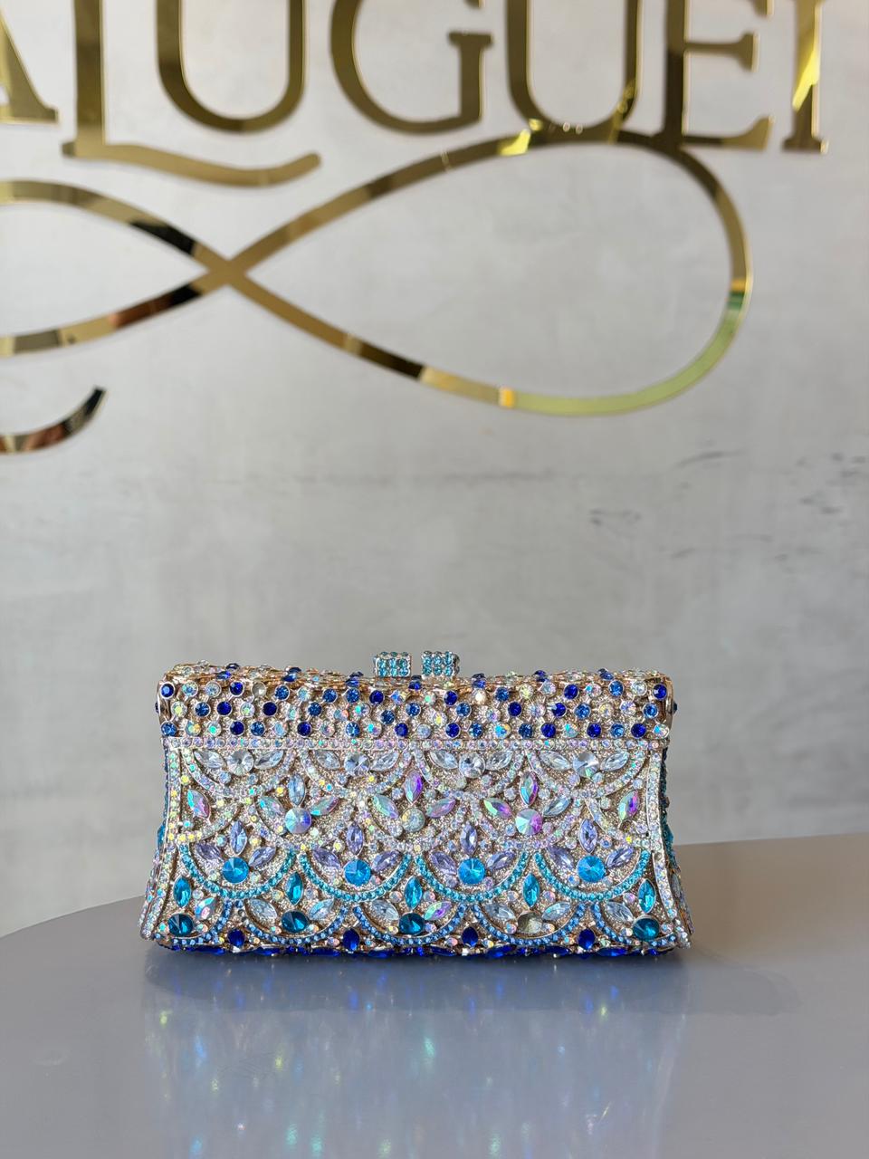 Clutch Azul Brilhante