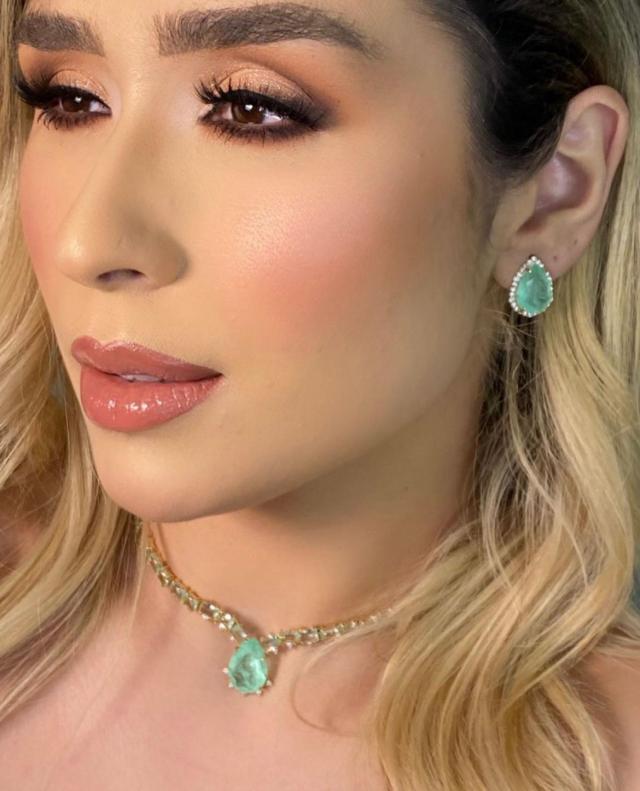 Jóia Verde Água chocker