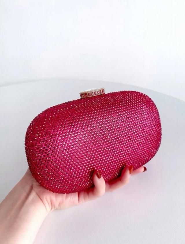 Clutch Pink com brilho