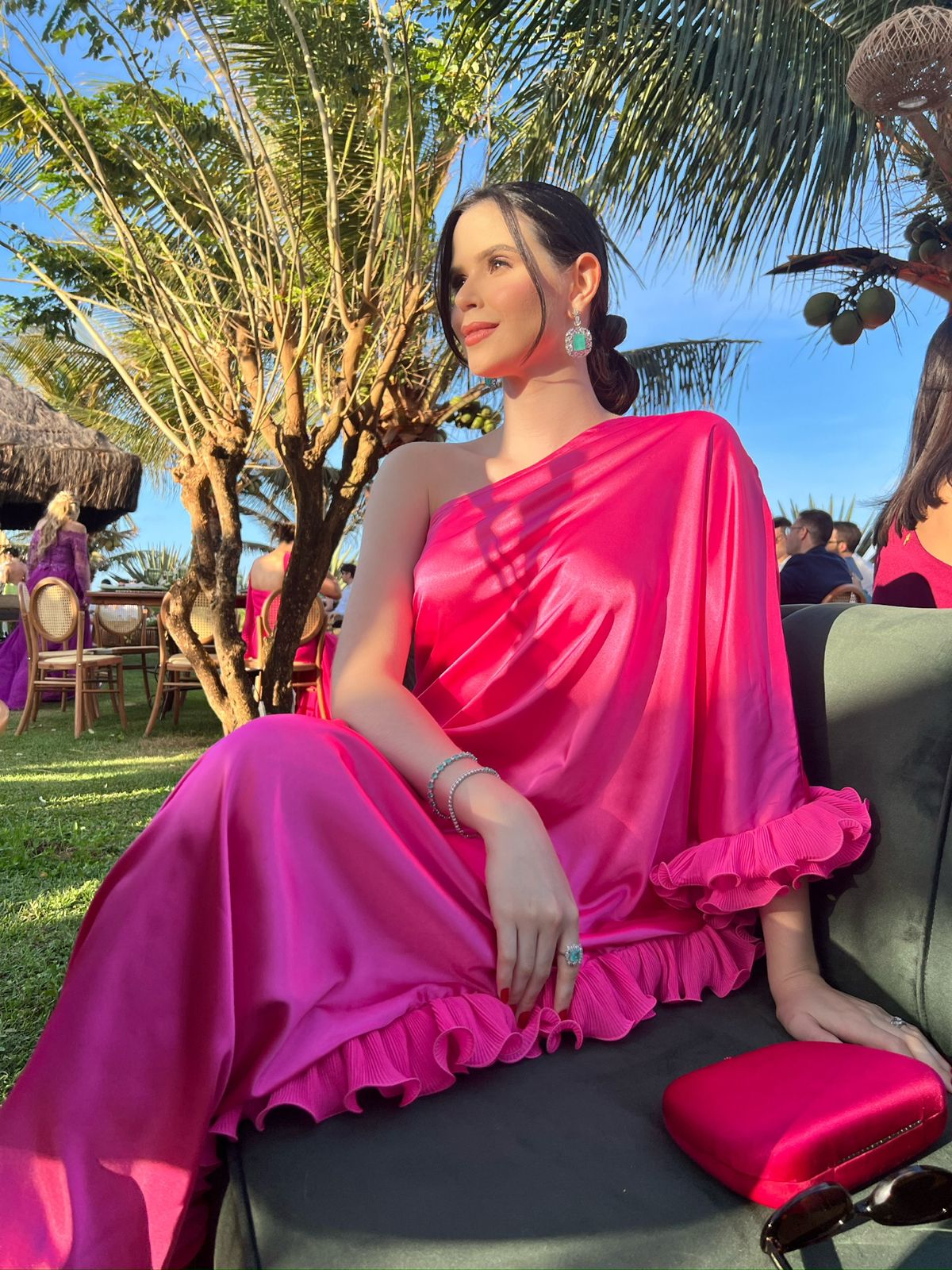 Vestido Pink kafta longuete