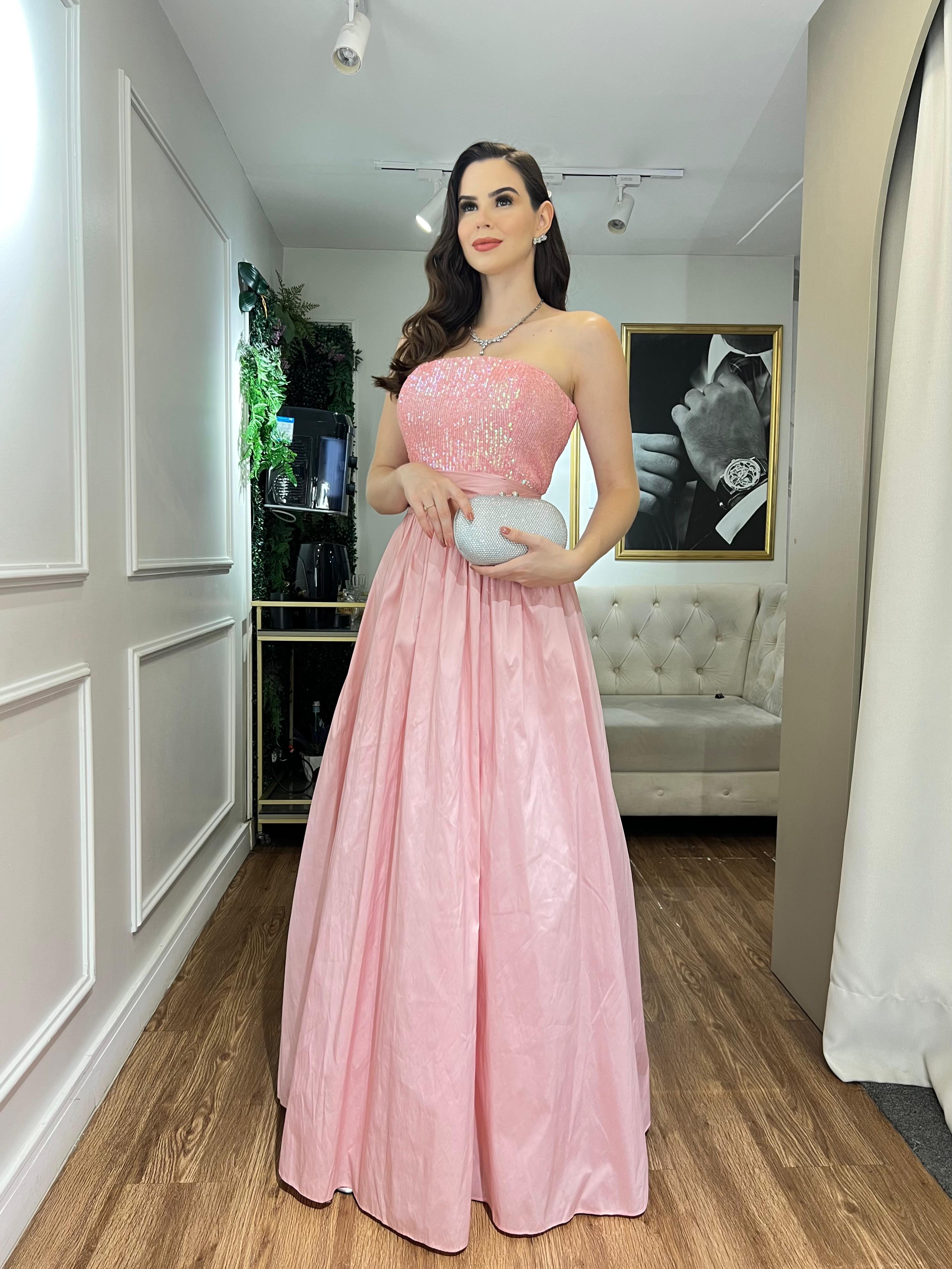 Vestido Rosa/Rose princesa Fátima Scofield
